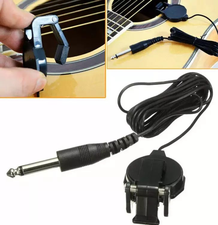 Pickups akustike kitarë: Instalimi, magnetik dhe piezosimer me mikrofon. Çfarë më të mirë për të instaluar? 26265_15