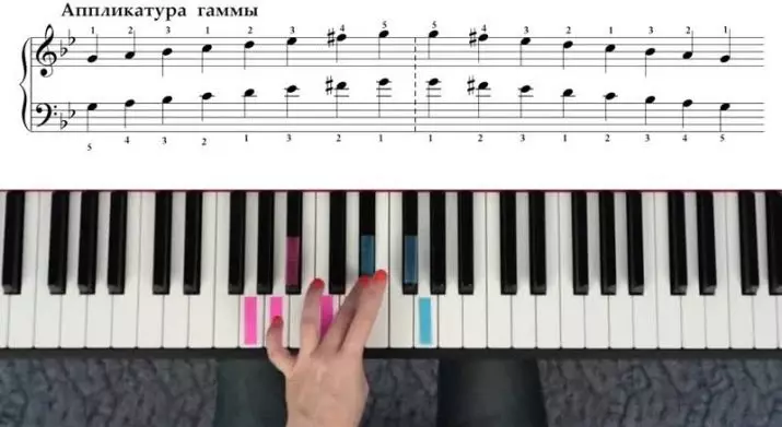 Gamma pro klavír: Jak hrát Arpeggio a to Major na klavír? La Minor a Mi, sůl a jiné gammy pro začátečníky, jejich aplikace 26273_13