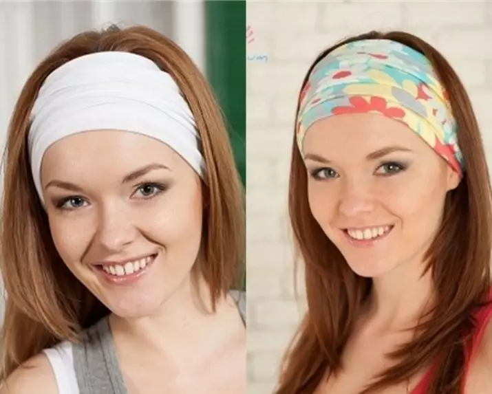 Headband (73 תמונות): איך ללבוש נשים, כפי שהוא נקרא וכיצד לקשור אותו, דגמים אופנתי של Solokha ו Brazer 2632_22