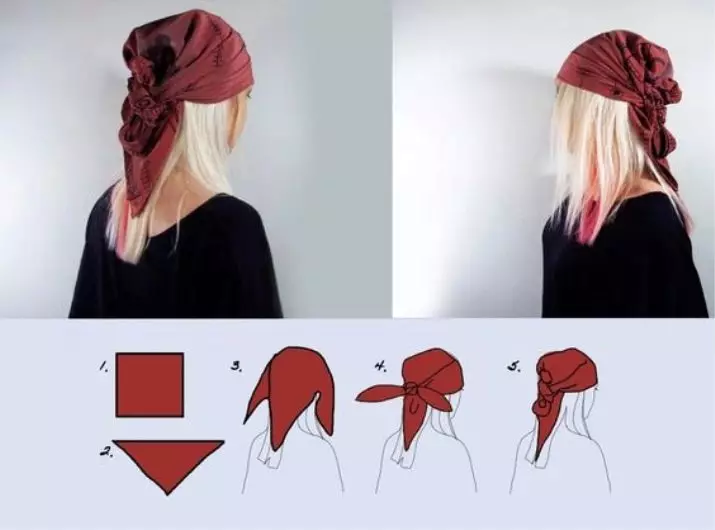 Headband (73 תמונות): איך ללבוש נשים, כפי שהוא נקרא וכיצד לקשור אותו, דגמים אופנתי של Solokha ו Brazer 2632_61