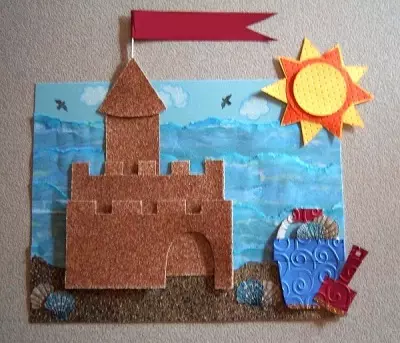 Applications for children 4-5 years: out of colored paper and other interesting crafts. How easily do the castle and flowers made of paper and cardboard with their hands? 26375_33
