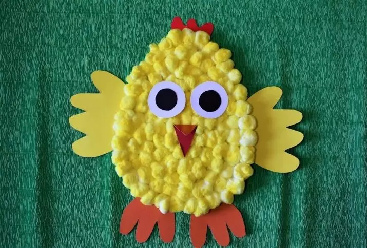 アプリケーション「チキン」：2~3歳の子供のための色紙の工芸品。牧草地と卵の中で鶏肉を作る方法は？ 26395_20