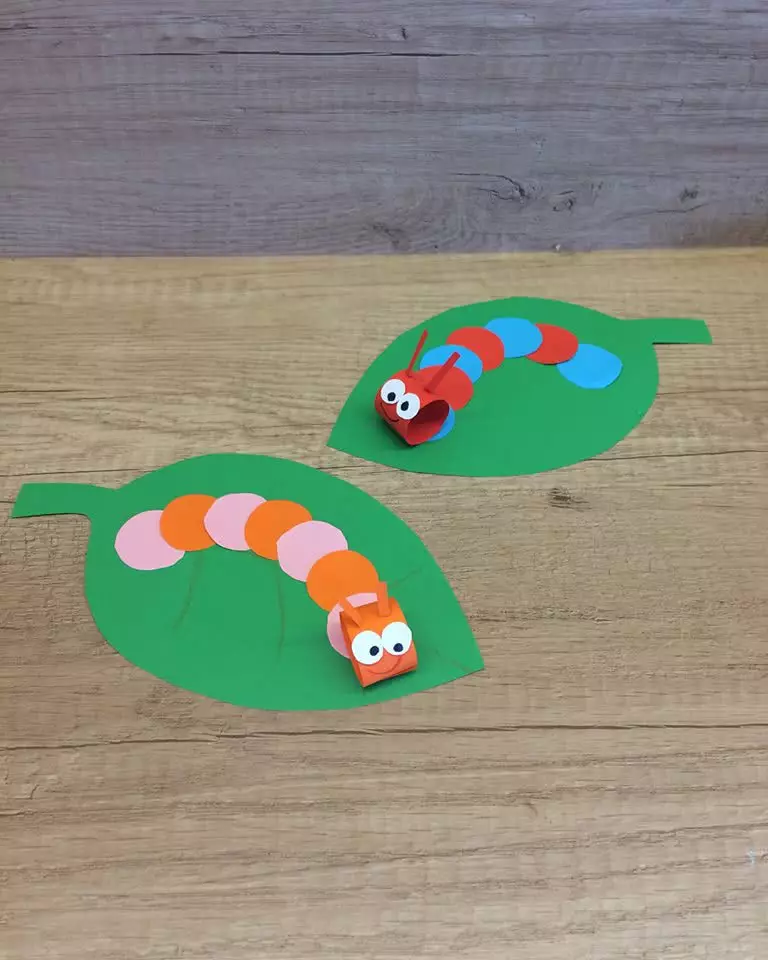 Applicals per a nens de 6 a 7 anys: artesanies senzilles de paper de paper de color, idees interessants per a noies i nois. L'artesania de nadó ho fa vostè mateix 26417_12