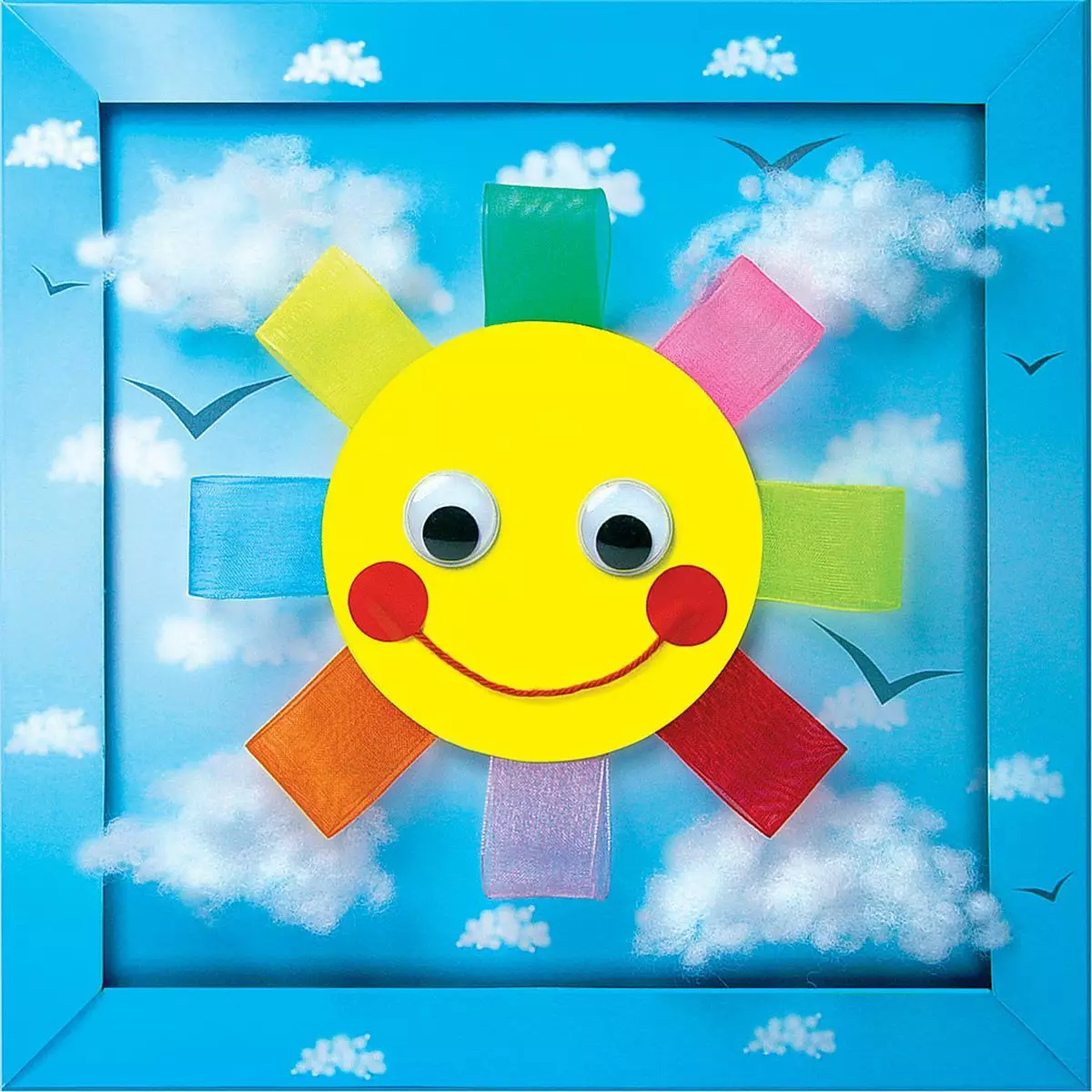 Applique“Sunny”：兒童彩色紙的超級輻射太陽。如何從其他材料中曬太陽？ 26418_4