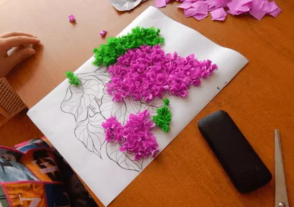Aplikacje z papieru falistego i kartonu: Kwiaty w Technika Teretery dla dzieci, Volumetryczne aplikacje drzew z tektury falistej z własnymi rękami, inne pomysły 26425_10