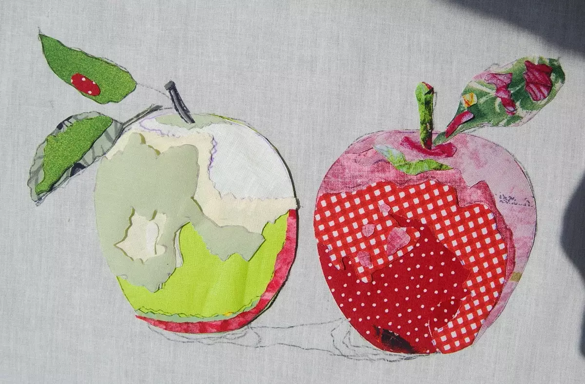 アップルのアップリケ：紙の葉、カートとプレートでりんご、アップリケ、アップリケ、大きいリトルリンゴ 26431_49