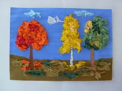 Appliques lapsille 3-4-vuotias: Värillinen paperi raketti lastentarhoille, yksinkertaiset käsityöt lapsille, mielenkiintoiset valot 26438_35