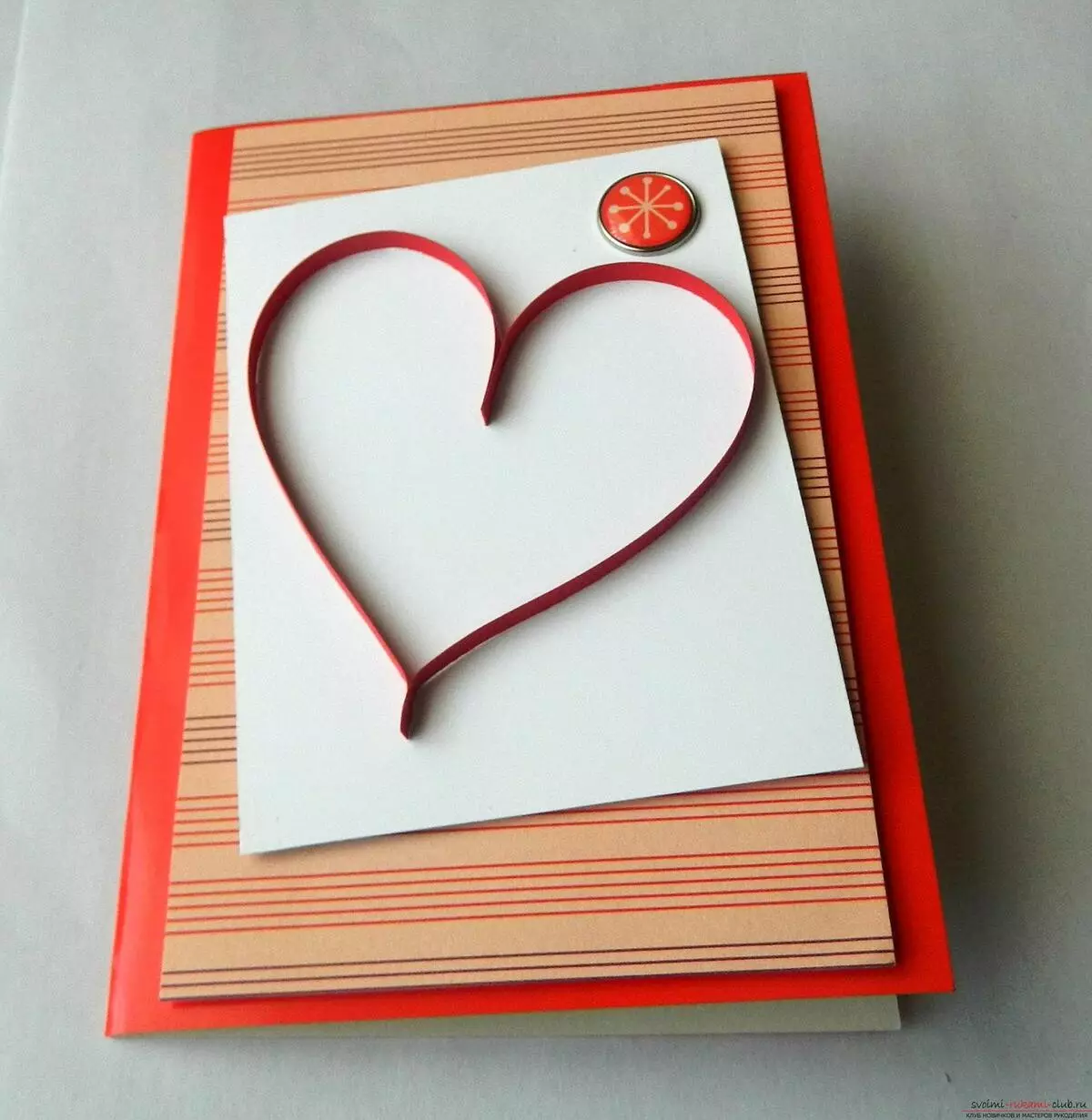 Cartées postais de papel com suas próprias mãos: Como fazer um cartão de aniversário com um guarda-chuva? Papel corrugado, cartões com um coração e outros 26462_47