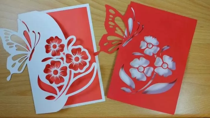 Pohľadnice z papiera s vlastnými rukami: Ako si vyrobiť narodeninovú kartu s dáždnikom? Vlnitý papier, karty so srdcom a ďalšími 26462_56