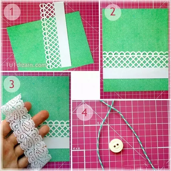 Razglednice sa papira sa vlastitim rukama: Kako napraviti rođendansku karticu sa kišobranom? Valoviti papir, kartice sa srcem i drugima 26462_72