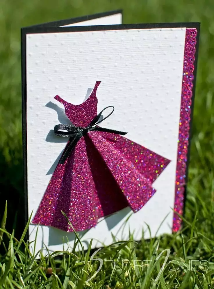 あなた自身の手で誕生日のためのポストカードの女性：子供の美しいオプション、スクラップブッキング、シンプルな自家製の紙のはがき 26489_54