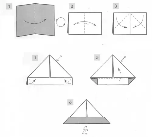 Oznake - Corners: Kako napraviti oznake-origami iz papira za knjige s vlastitim rukama u fazama? Kutak trokutaste i druge oznake, proizvodne sheme 26493_13