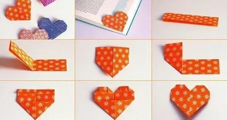 Segnalibri - Angoli: come rendere i segnalibri-origami da carta per i libri con le tue mani nelle fasi? Angolo triangolare e altri segnalibri, schemi di produzione 26493_15
