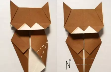 Origami Zaznamki: Kako narediti zaznamke za knjige iz papirja z lastnimi rokami? Metulji in srca, Unicorn in Cat, Chanterelle in drugi preprosti zaznamki v origami tehniki 26500_27