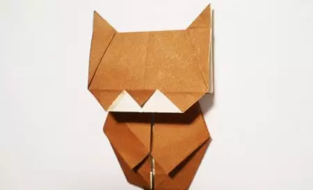 Origami Zaznamki: Kako narediti zaznamke za knjige iz papirja z lastnimi rokami? Metulji in srca, Unicorn in Cat, Chanterelle in drugi preprosti zaznamki v origami tehniki 26500_28