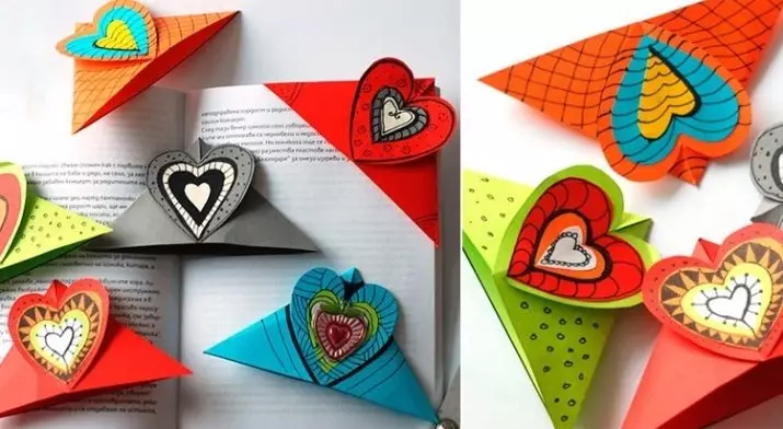 Origami Zaznamki: Kako narediti zaznamke za knjige iz papirja z lastnimi rokami? Metulji in srca, Unicorn in Cat, Chanterelle in drugi preprosti zaznamki v origami tehniki 26500_43