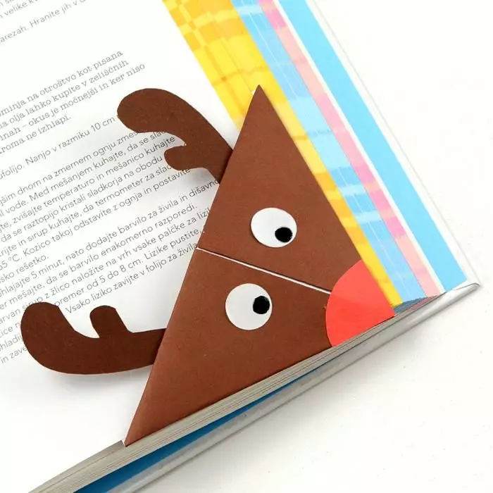 Marcadores de cartón: modelos con papel de color para libros (libros de texto) en el grado 2, otras opciones. ¿Cómo haces un marcador simple? 26501_6