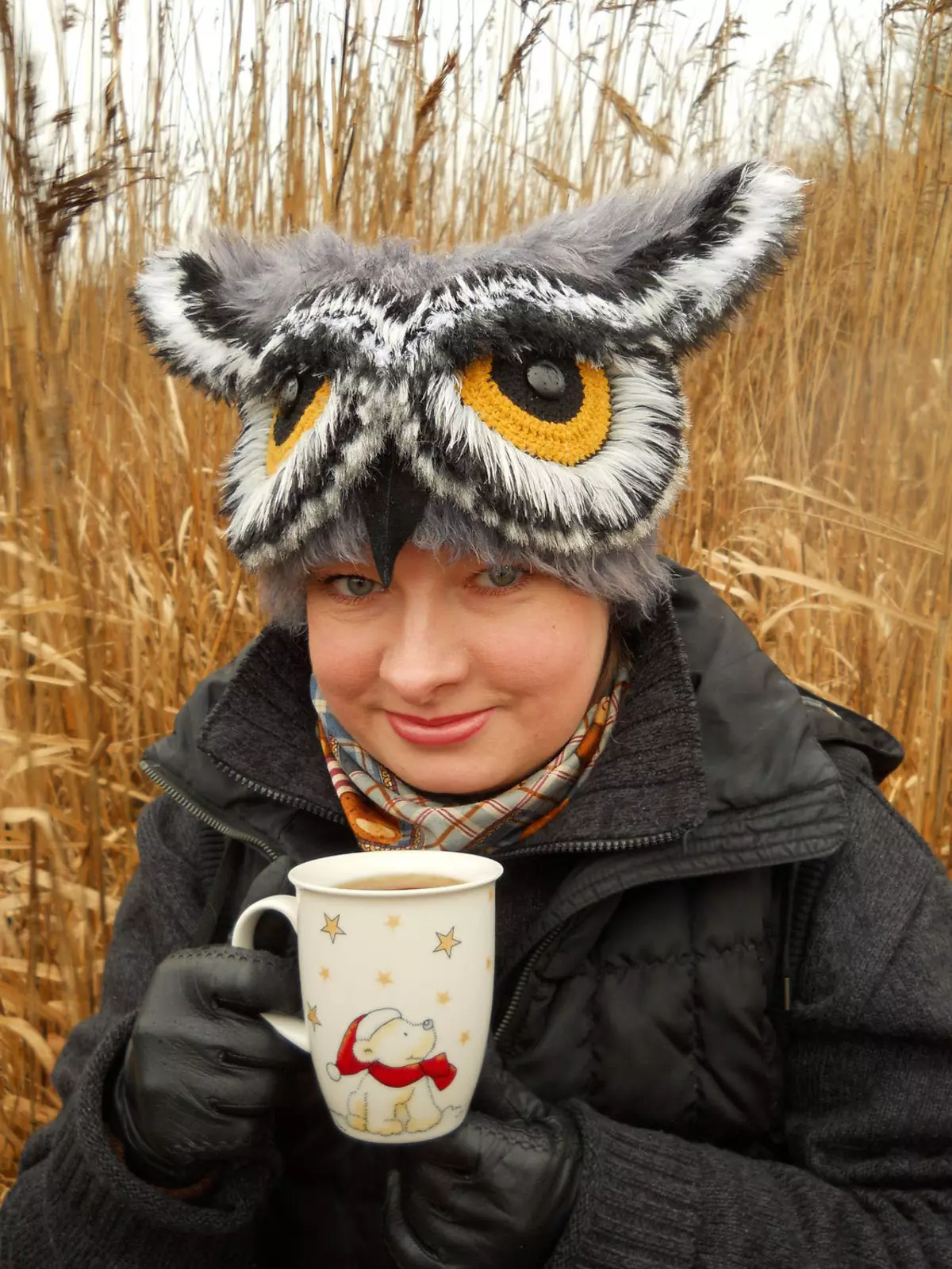 Owl Hat (35 fotografii): Pirate și pasăre de dormit, modelul adultului alb 2650_27