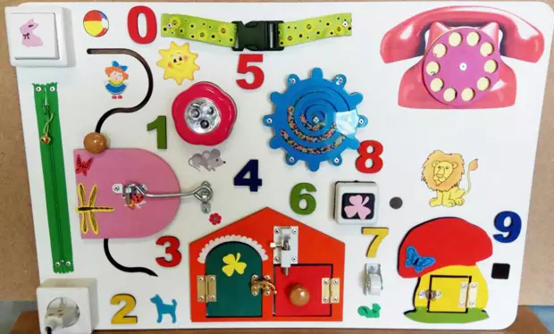 Bizeboard met jou eie hande (95 foto's): hoe om 'n ontwikkelende raad maak vir kinders op stap-vir-stap-instruksies? Komponente vir tuisgemaakte bizeboard 26525_5