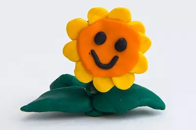 Sunflower gikan sa plastikine: Mga hinimo sa mga liso alang sa mga bata, pag-modelo sa yano nga sunflower sa ilang kaugalingon nga mga kamot 26535_2