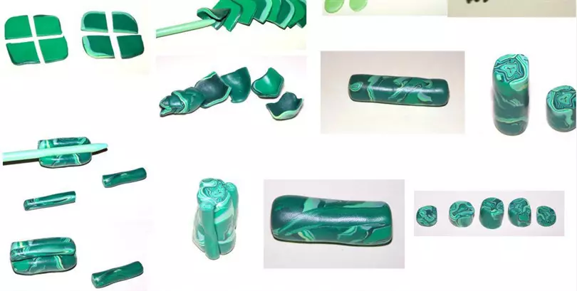 Malachite plasticine box (28 photos): how to make the basis with your own hands? How to make the imitation of malachite on cardboard? What does a box look like after work? 26574_22