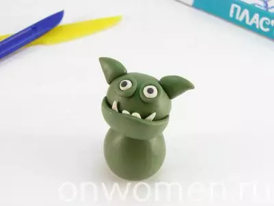 Monștrii din plasticină: Cum să sculptați monștri înfricoșători copiilor? Funny Monster Model etape. Cum să faci cifre diferite pentru copii? 26583_17