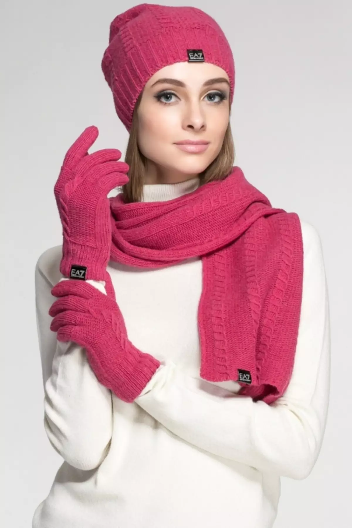 Set: Female, gloves û scarf (49 wêne): Bi logo, Mitting Female Set 2658_42