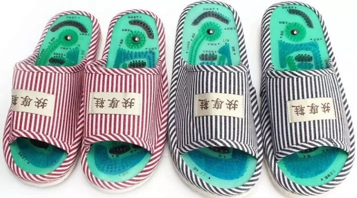 მასაჟის ფლოსტები: Reflex sneakers for ფეხები, მოდელები ქვები და spikes, shiatsu relaxes ერთად მასაჟი ეფექტი, gess ufoot და სხვა მოდელები 265_16