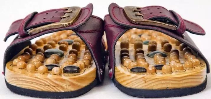 Masaža papuče: refleks patike za noge, modeli sa kamenjem i šiljcima, shiatsu opušta masaža efektom, gess ufoot i druge modele 265_17