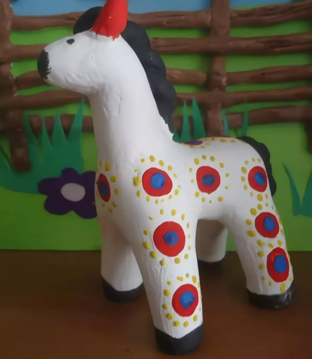 Лепка лошадки Дымковская игрушка в старшей группе