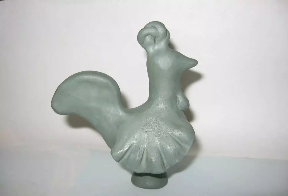 Plasticine (54 장의 사진)에서 Dymkovskaya 장난감 : 염소와 말, 숙녀, 새, 명확한, cockerel 및 dymkovsky 장난감을 기반으로하는 크레이드 오리 26613_9