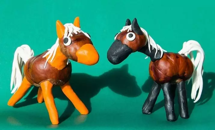 kestane we plasticine (51 Suratlar) gelen Crafts: nähili çaga bir aýy we baykuş etmek üçin? Kömelek modelleme we öz elleri bilen Larva, haýwanlary we örümcekler nemli 26623_13