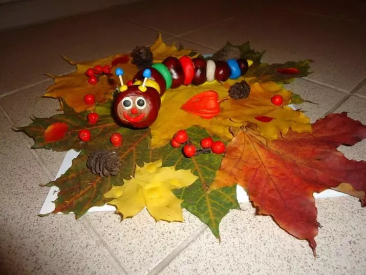 Ambachten van kastanjes en plasticine (51 foto's): Hoe kinderen een beer en uil te maken? Paddestoelenmodellering en rupsen met hun eigen handen, vochtige dieren en spinnen 26623_33