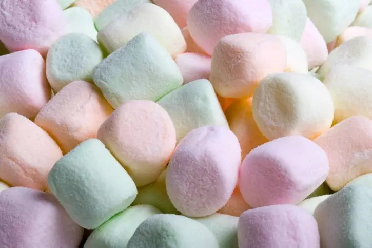 A bouquet de Marshmallow (43 grianghraf): Conas é a dhéanamh leat féin ó Marshmello agus Marmalade? Céim ar Céim Cur síos ar Bouquets Marshmallow do Thosaitheoirí 26634_23