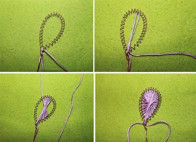 Blomster laget av tråder med egne hender (27 bilder): Hvordan for barn gjør blomster fra ullgarn for strikking og wire, fra Moulin og annet garn? 26672_15