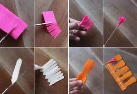KAĞIT ÇELİK: KAĞIT KAFASI KAFASI NASIL KAFASI KABUL EDİNİZ? Origami tekniğinde oluklu ve renkli kağıttan çelenkler 26689_23
