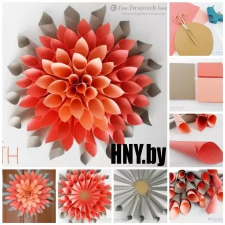 Vòng hoa giấy: Làm thế nào để làm một cái đầu của dây leo giấy bằng tay của chính bạn? Vòng hoa từ giấy sóng và màu, trong kỹ thuật origami 26689_29