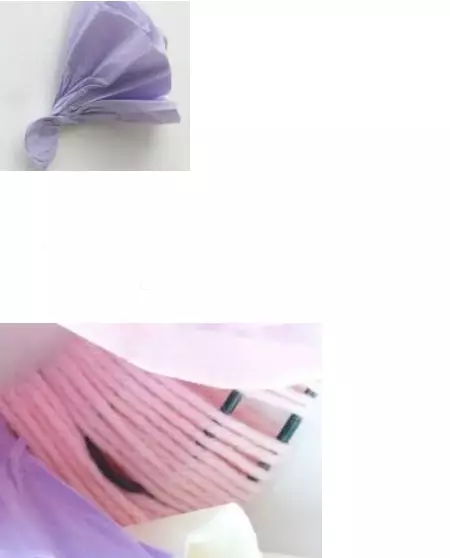 זר נייר: איך לעשות ראש של גפנים נייר עם הידיים שלך? זר נייר גלי וצבעוני, בטכניקת אוריגמי 26689_4