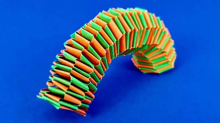 Hvernig á að gera Antistress frá pappír? Origami-leikfang gera það sjálfur. Hversu auðvelt er að gera pappírsþrýstingspenni? Gera squishes og snake stigum 26709_14