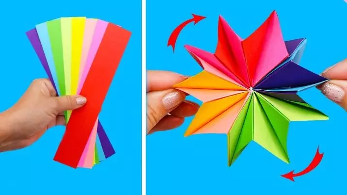 Hvordan laver man et antistress fra papir? Origami-legetøj gør det selv. Hvor nemt at lave en papir anti-stress transformer? Gøre squishes og slange stadier 26709_22