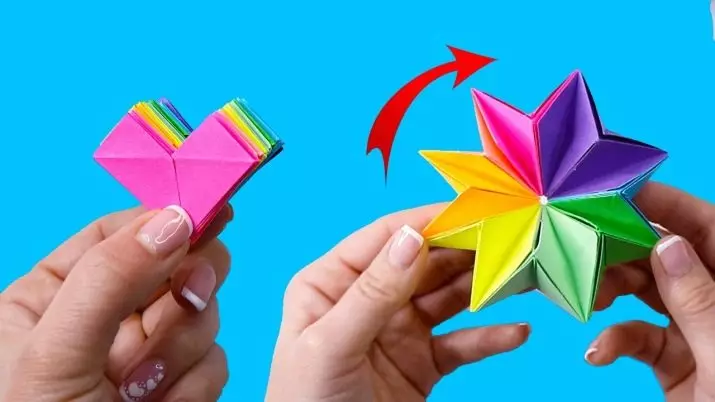 Comment faire une antistress de papier? Origami-jouet Faites-le vous-même. Comment faire un transformateur anti-stress papier? Faire des gicles et des étapes de serpent 26709_23