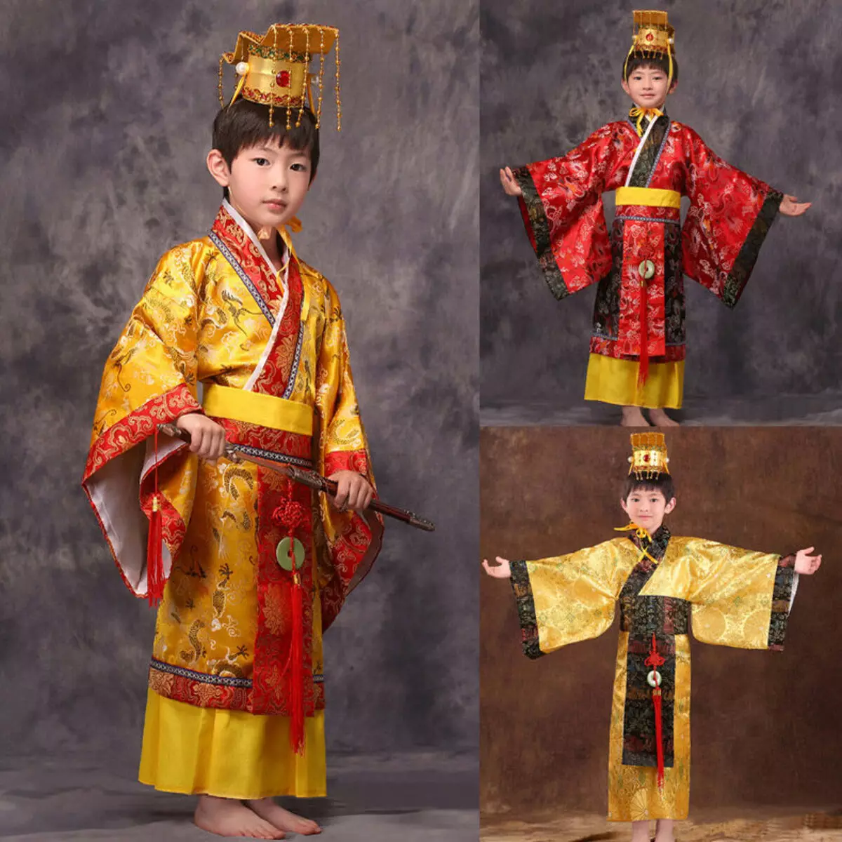 Китайская одежда традиционная мужская Ханьфу для детей