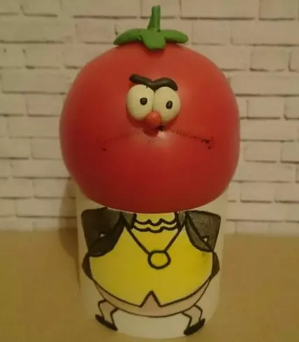 Artesanía de tomates: Caterpillar de tomate verde para xardín de infancia coas súas propias mans, mariquitas para a escola, artesanía de outono de tomates de cereixa 26727_34