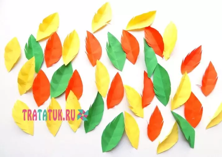Аплікації «Осінній ліс»: з кольорового паперу і листя. Об'ємна аплікація на тему «Осінь» і обривності, для малюків і дітей 6-7 років 26746_18