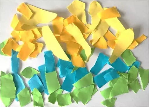 Аплікації «Осінній ліс»: з кольорового паперу і листя. Об'ємна аплікація на тему «Осінь» і обривності, для малюків і дітей 6-7 років 26746_5