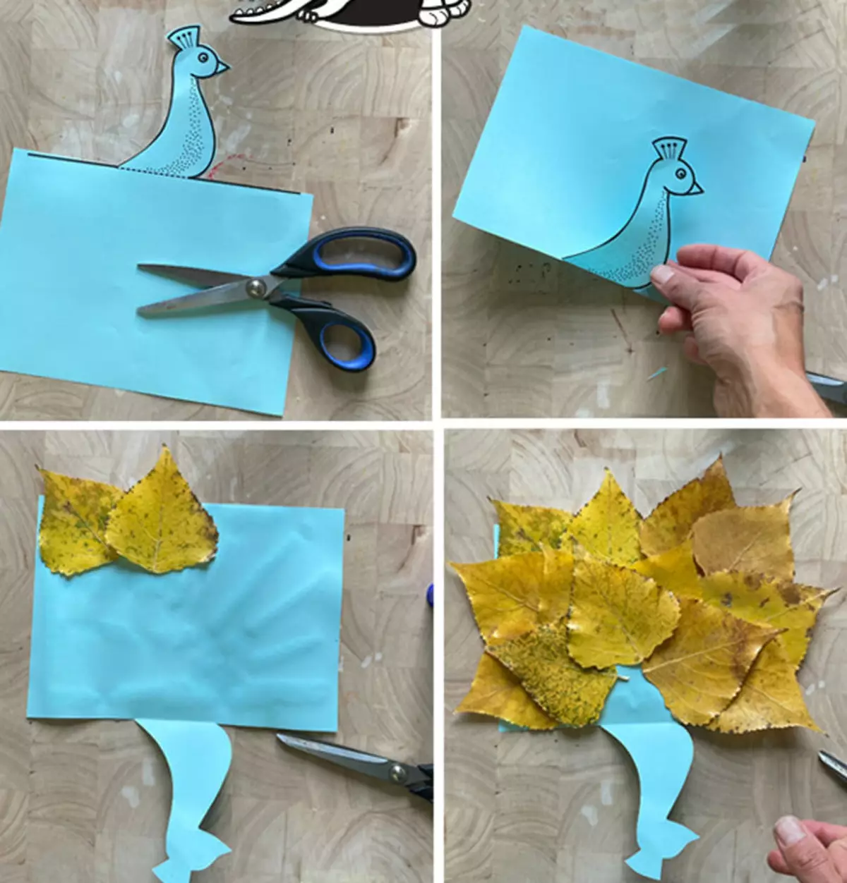 葉から「Firebird」の工芸品（30枚の写真）：秋の乾いた葉からの応用、バルク手工芸品。ステップバイステップの指示にそれらを作る方法は？ 26763_23