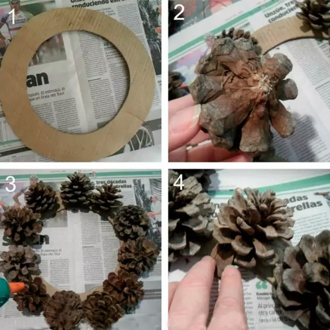 Artesanato de cones de abeto (45 fotos): Como fazê-los com suas próprias mãos para o jardim de infância e para a escola? O que pode ser feito no tópico do outono? 26779_19