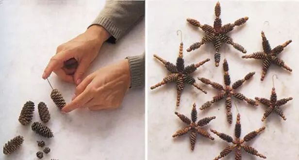 Artigianato dai coni di abeti (45 foto): come renderli con le tue mani per la scuola materna e a scuola? Cosa può essere fatto sul tema dell'autunno? 26779_23