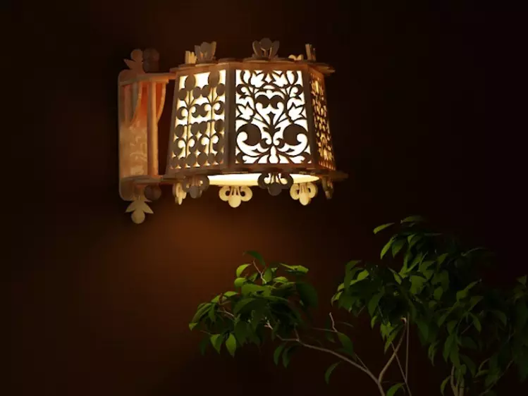 Lampoj de Plywood (29 fotoj): Kiel fari noktan lumon per viaj propraj manoj? Desegnoj por trinki lampojn. Lampoj-domoj kaj aliaj modeloj 26801_24