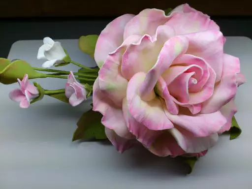 ດອກໄມ້ຈາກ Foamyran (103 ຮູບ): ຫ້ອງຮຽນແມ່ບົດສໍາລັບການເຮັດດ້ວຍມືຂອງທ່ານເອງໃນແມ່ແບບ. ວິທີການເຮັດ bouquets handmade ຂັ້ນຕອນໂດຍຂັ້ນຕອນ? 26831_35